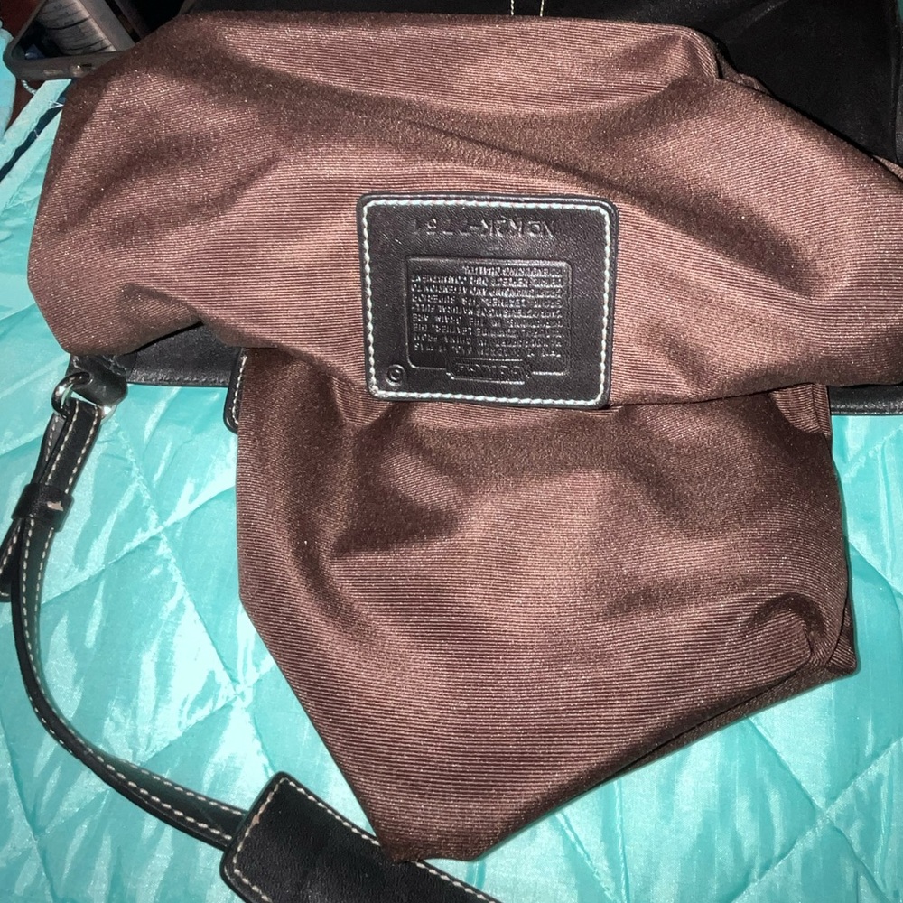 Coach Hampton Clip Hobo 7751 Black Leather Y2K 2002 Contrast Stitch Vintage - Picture 12 of 13